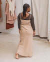 BASERANGE Linen Skirt Portugal BAS-SKDY-LI-SU25-STILL BROWN